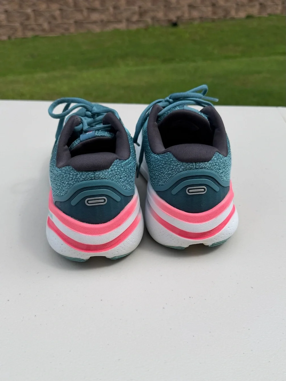 Brooks Ghost Max 2 Women’s Running Shoes Mesh Low Top Lace-Up Storm Blue/Pink